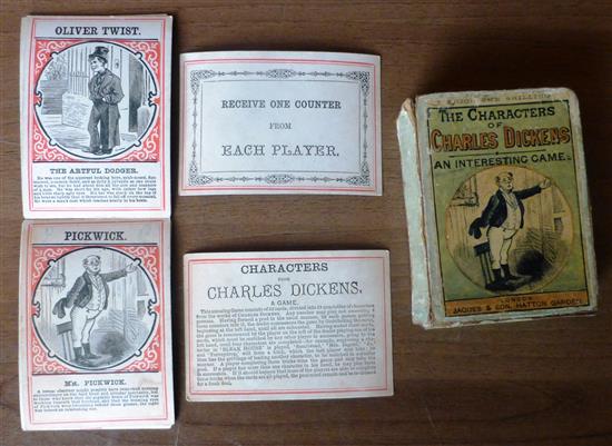 CHARACTERS FROM DICKENS CARD GAME originally by David Ogilvy in 1860s and this one by John Jaques & Son from 1879.